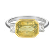 Yellow Chrysoberyl & Diamond Forever Ring 18k gold engagement ring