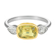 Yellow Chrysoberyl &  Rose Cut Diamond Ring 18k gold engagement ring