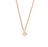 Yellow Diamond Compass Necklace 18k gold handmade fine jewelry