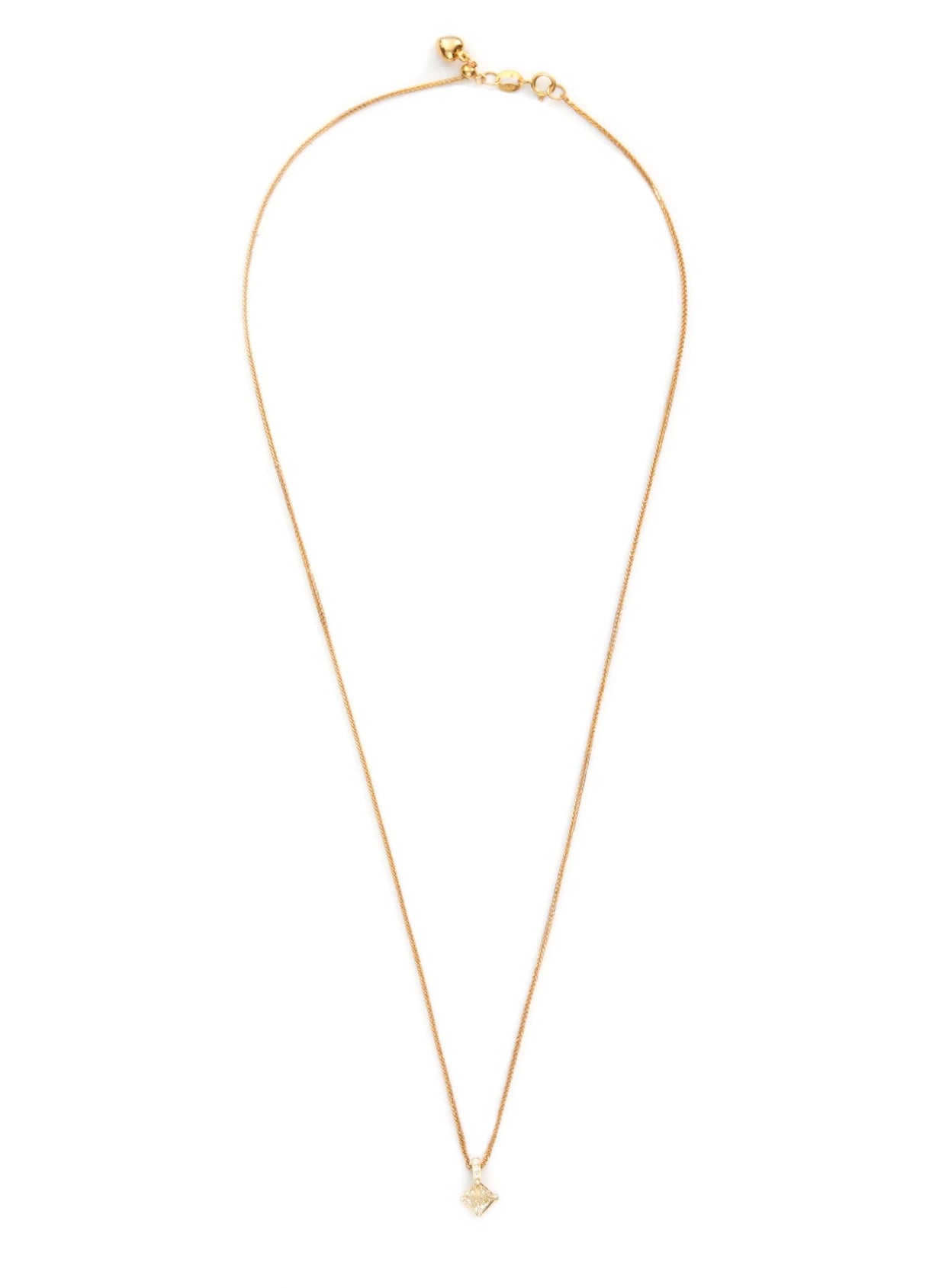 Yellow Diamond Compass Necklace 18k gold handmade fine jewelry 2