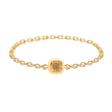 Yellow Diamond Cushion Chain Ring 18k gold Stackable ring