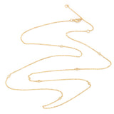 Yellow Diamond Dot Necklace 18k gold handmade fine jewelry
