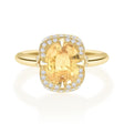 Yellow Sapphire Aurora Ring 18K engagement ring