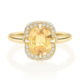 Yellow Sapphire Aurora Ring