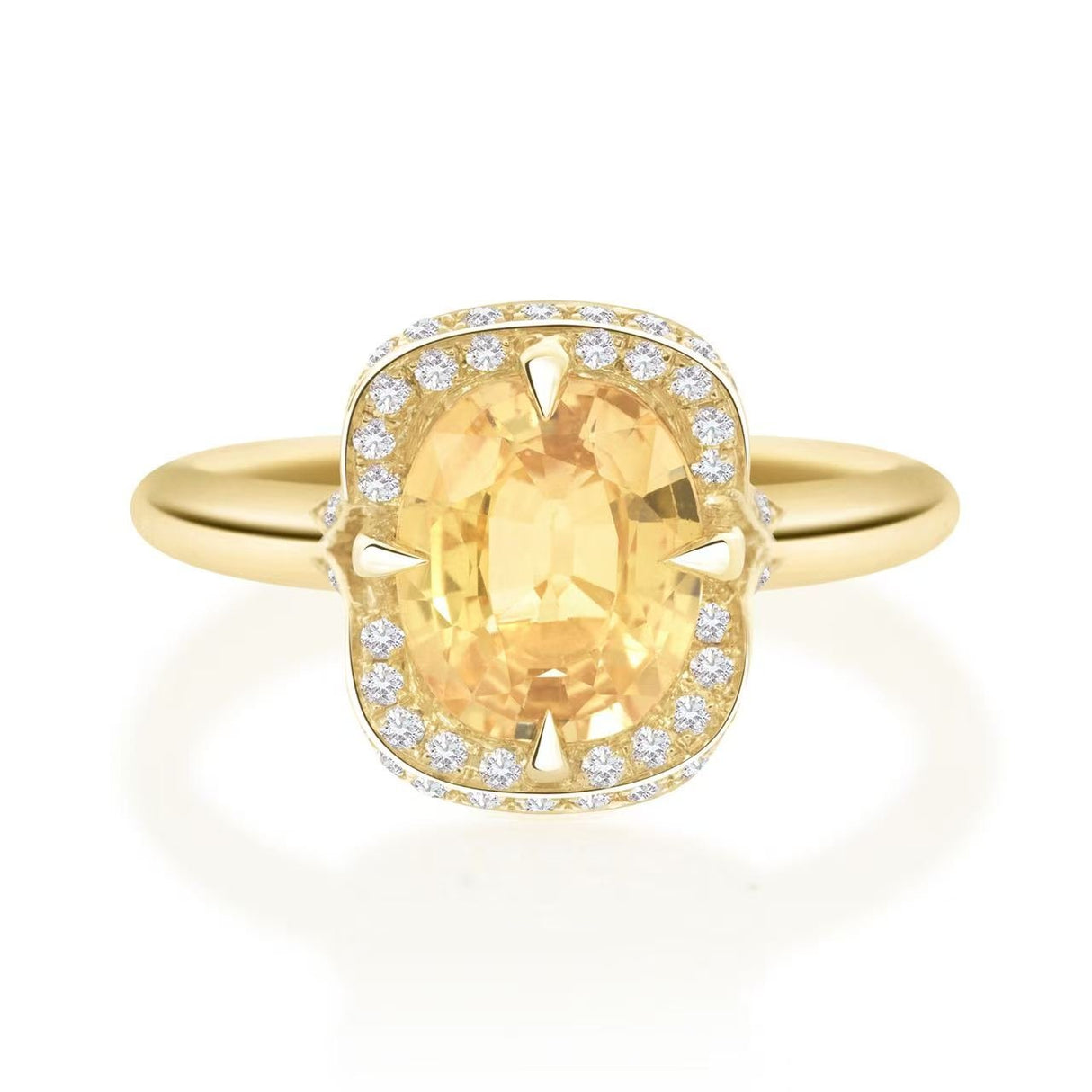 Yellow Sapphire Aurora Ring
