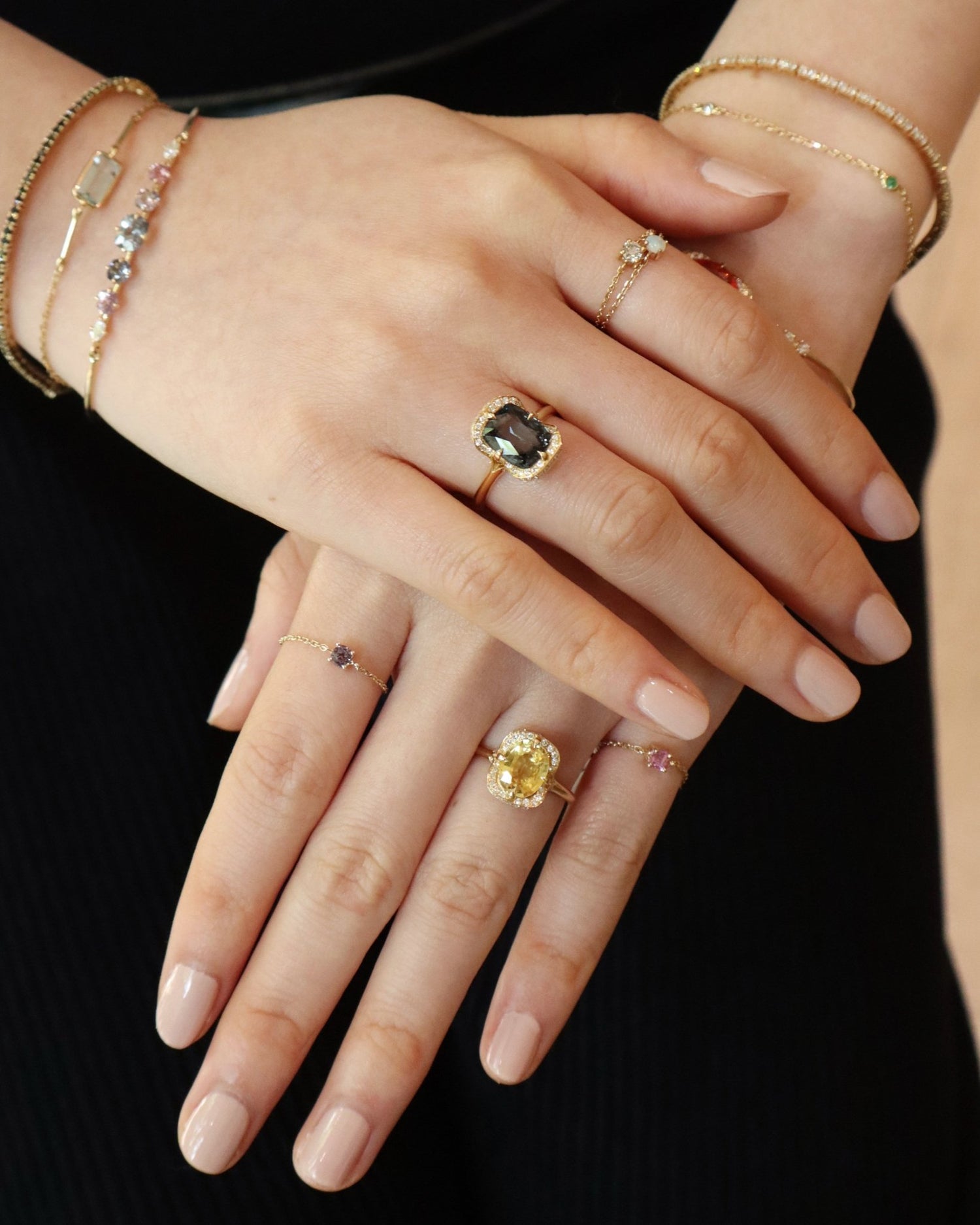 Yellow Sapphire Aurora Ring