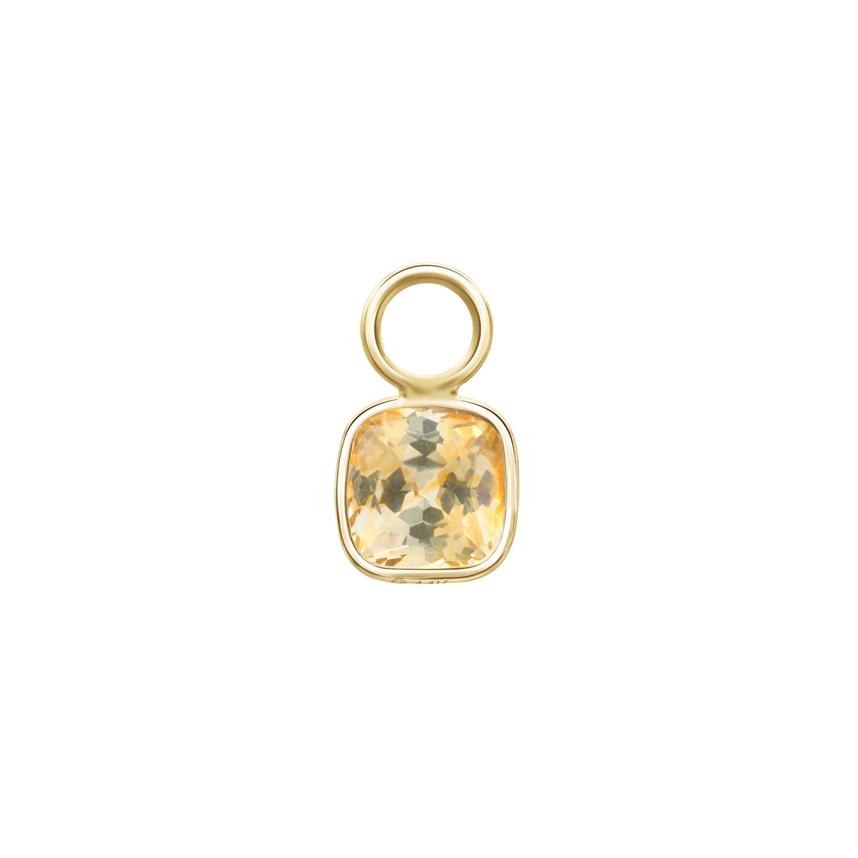 Yellow Sapphire Hoop Charm 1