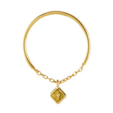 Yi Collection x Opening Ceremony November Citrine Half Chain Ring: Silver With 14K Gold Plating