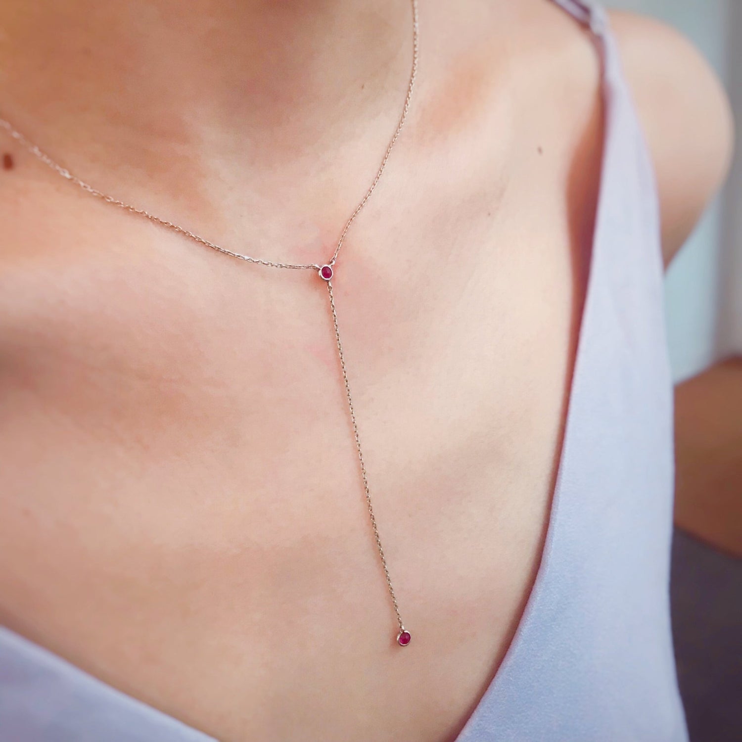 Yi Collection x Opening Ceremony Ruby Lariat Necklace