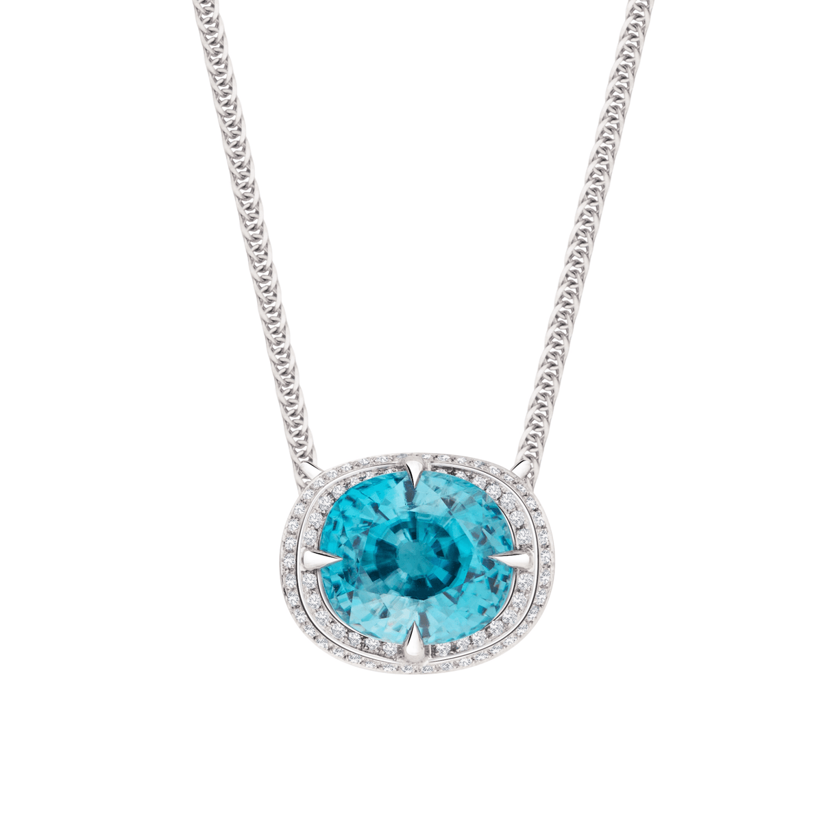 Zircon Aurora Necklace PT900 stackable design