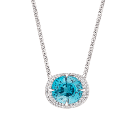 Zircon Aurora Necklace PT900 stackable design
