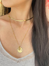 Zodiac Dragon Pendant Necklace on model 4