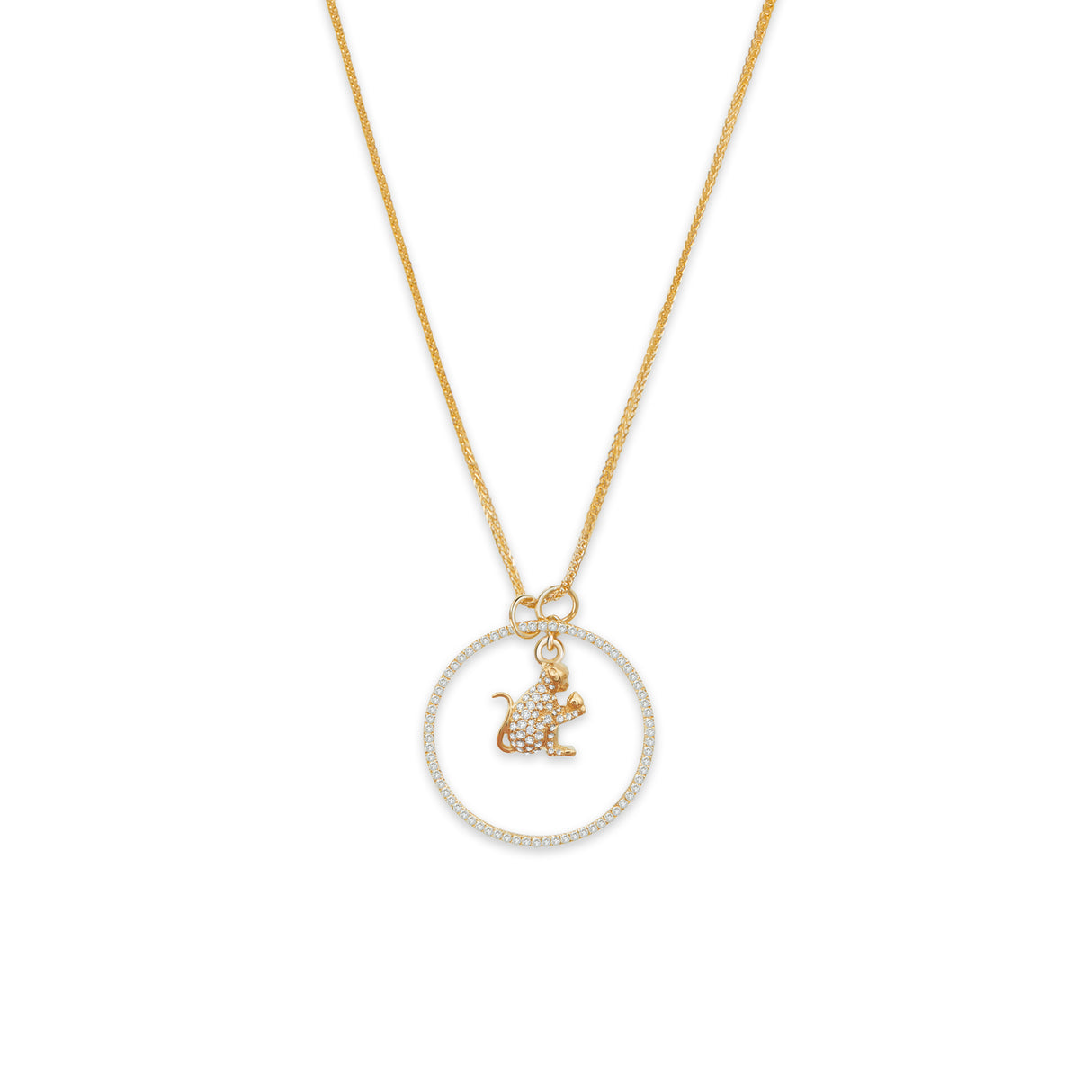 Zodiac Monkey Pendant Necklace