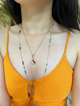 Zodiac Ox Pendant on model 1