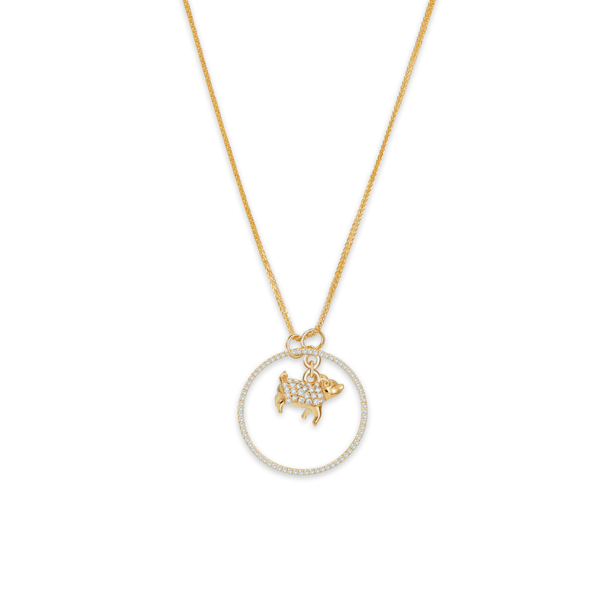 Zodiac Pig Pendant Necklace