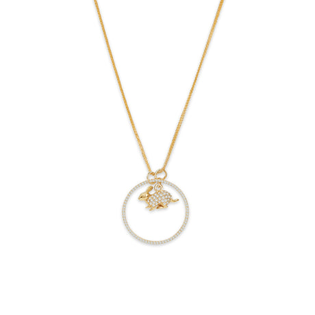 Zodiac Rabbit Pendant Necklace
