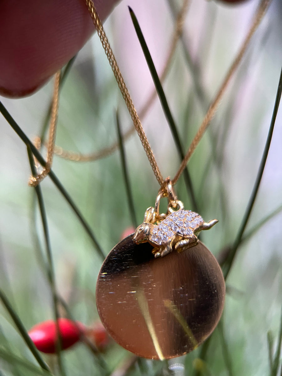 Zodiac Rabbit Pendant Necklace