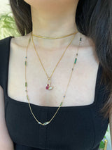 Zodiac Rat Pendant on model 1