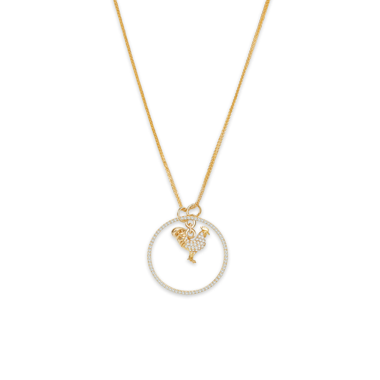 Zodiac Rooster Pendant Necklace