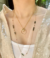 Zodiac Sheep Pendant Necklace on model 2