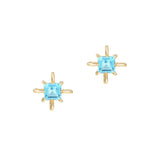 December Birthstone Topaz Studs