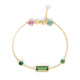 Green & Pink Tourmaline Candy Bracelet