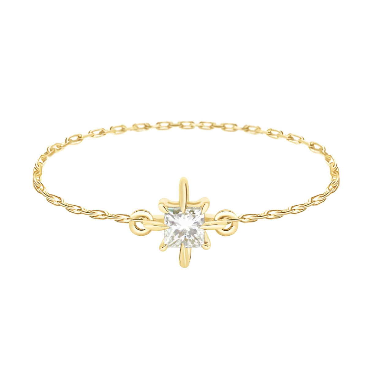 Diamond Birthstone Petite Circle Diamond Ring 14k gold stackable ring