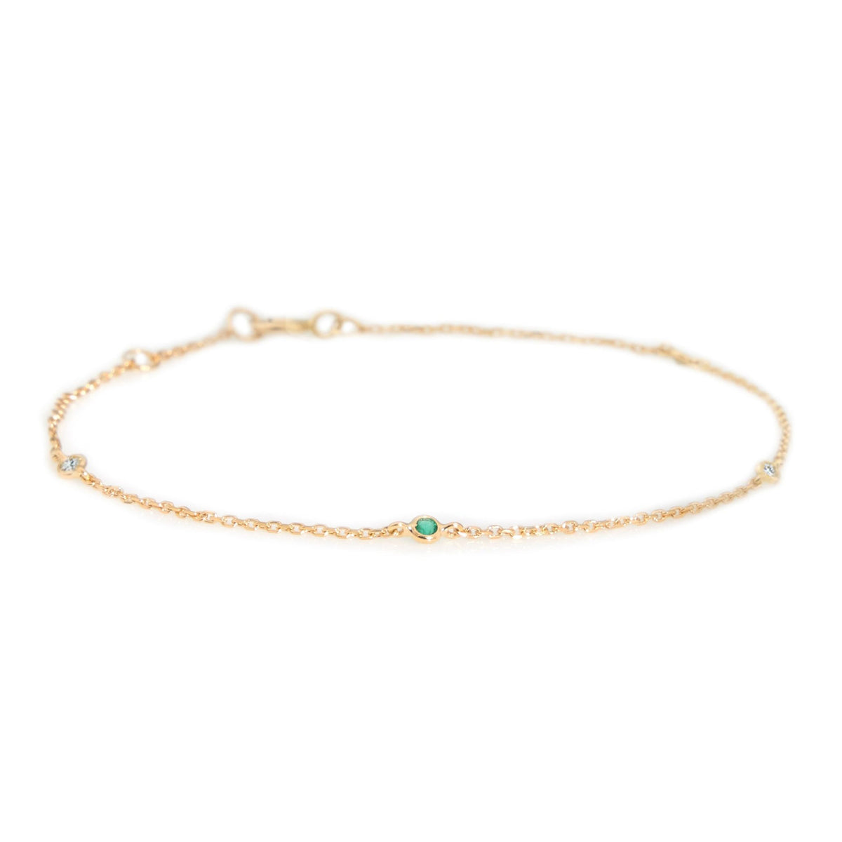 Petite Diamond & Gemstone Dot Bracelets