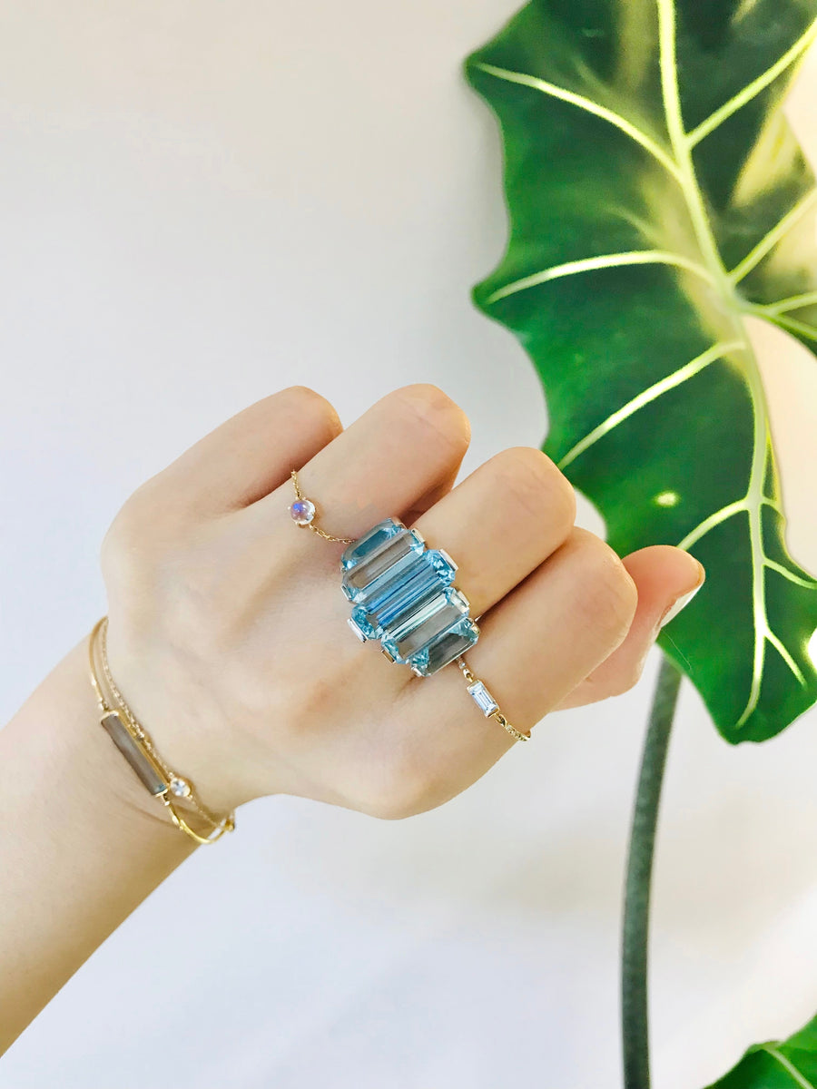 Aquamarine Rhythm Ring