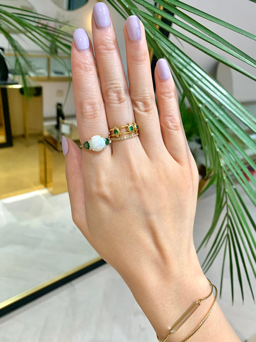 Opal & Tsavorite Gaia Ring