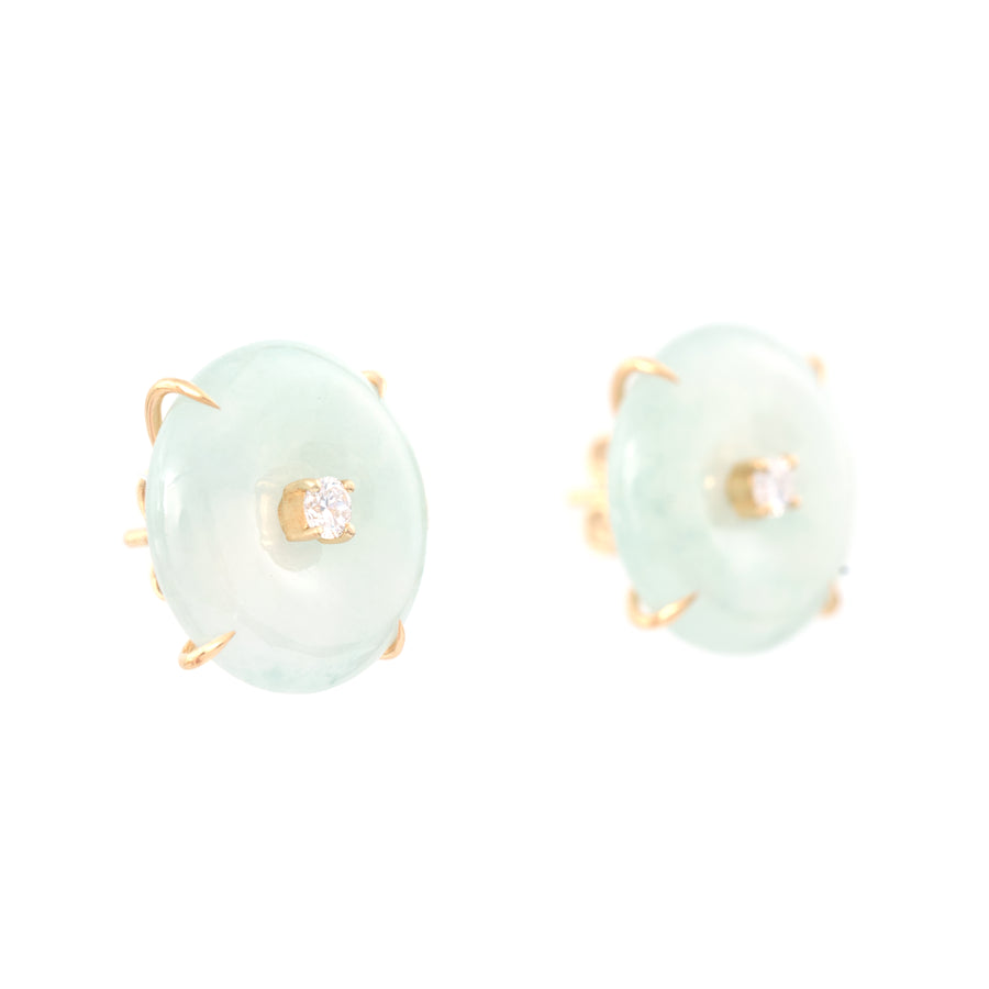 Jadeite & Diamond Earrings