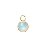 Rainbow Moonstone Hoop Charm