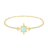 Opal Birthstone Petite Circle Diamond Ring 14k gold stackable ring