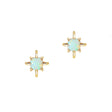 Australian opal birthstone earrings in 14k