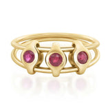 orbit ruby ring 18K gold stackable ring