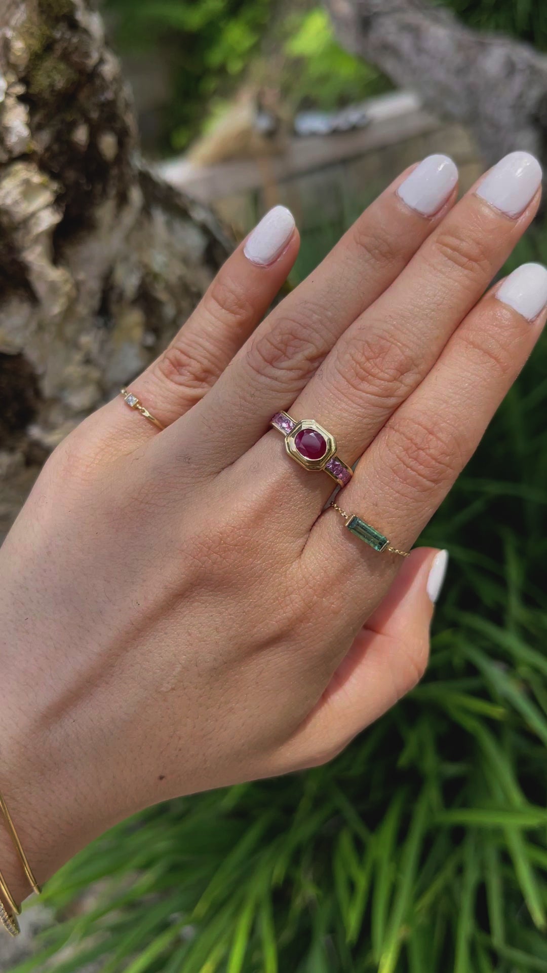 ＊K9gf 取り巻きルビー&タンザナイトリング ruby tanzanite Tanzanite & Ruby Circa Ring – YI COLLECTION