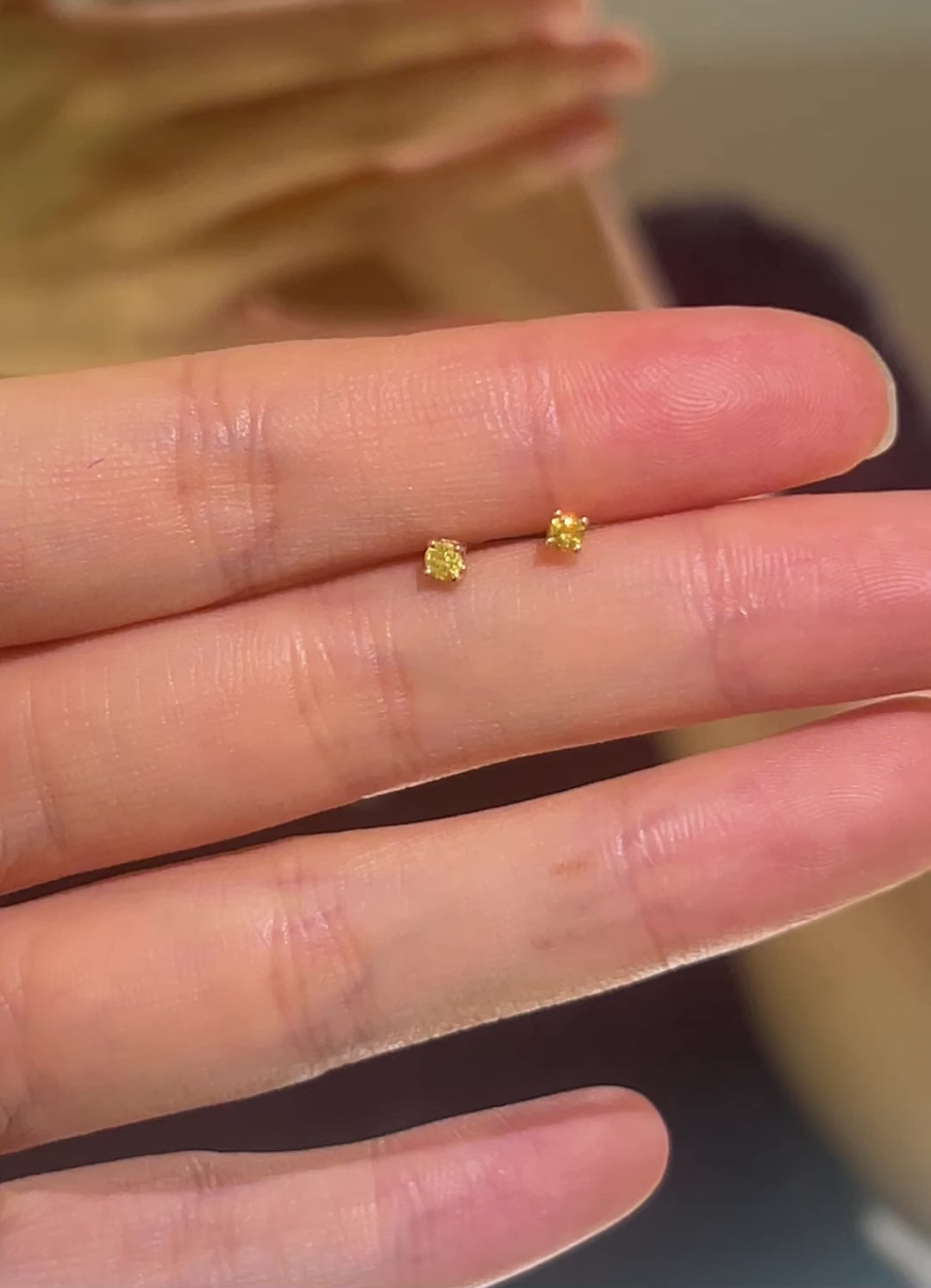 Canary Yellow Diamond Studs