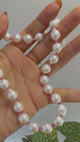 Akoya Pearl & Pink Sapphire Aphrodite Necklace 18K gold handmade fine jewelry 1