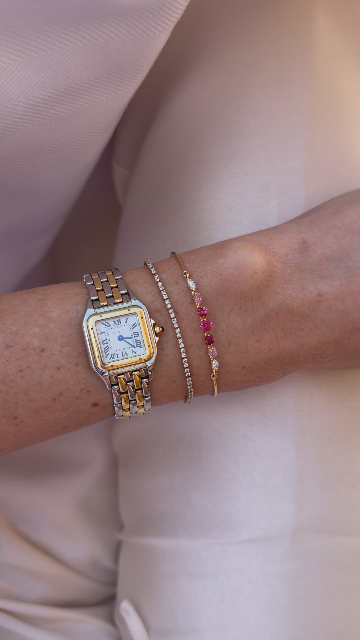Jedi Spinels & Diamond Compass Bangle