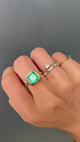 Colombian Emerald Nouveau Ring