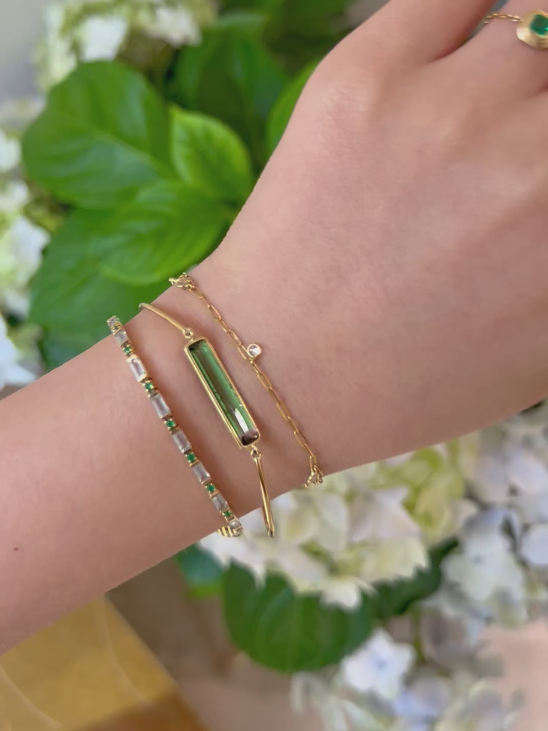 Watermelon Tourmaline Bangle