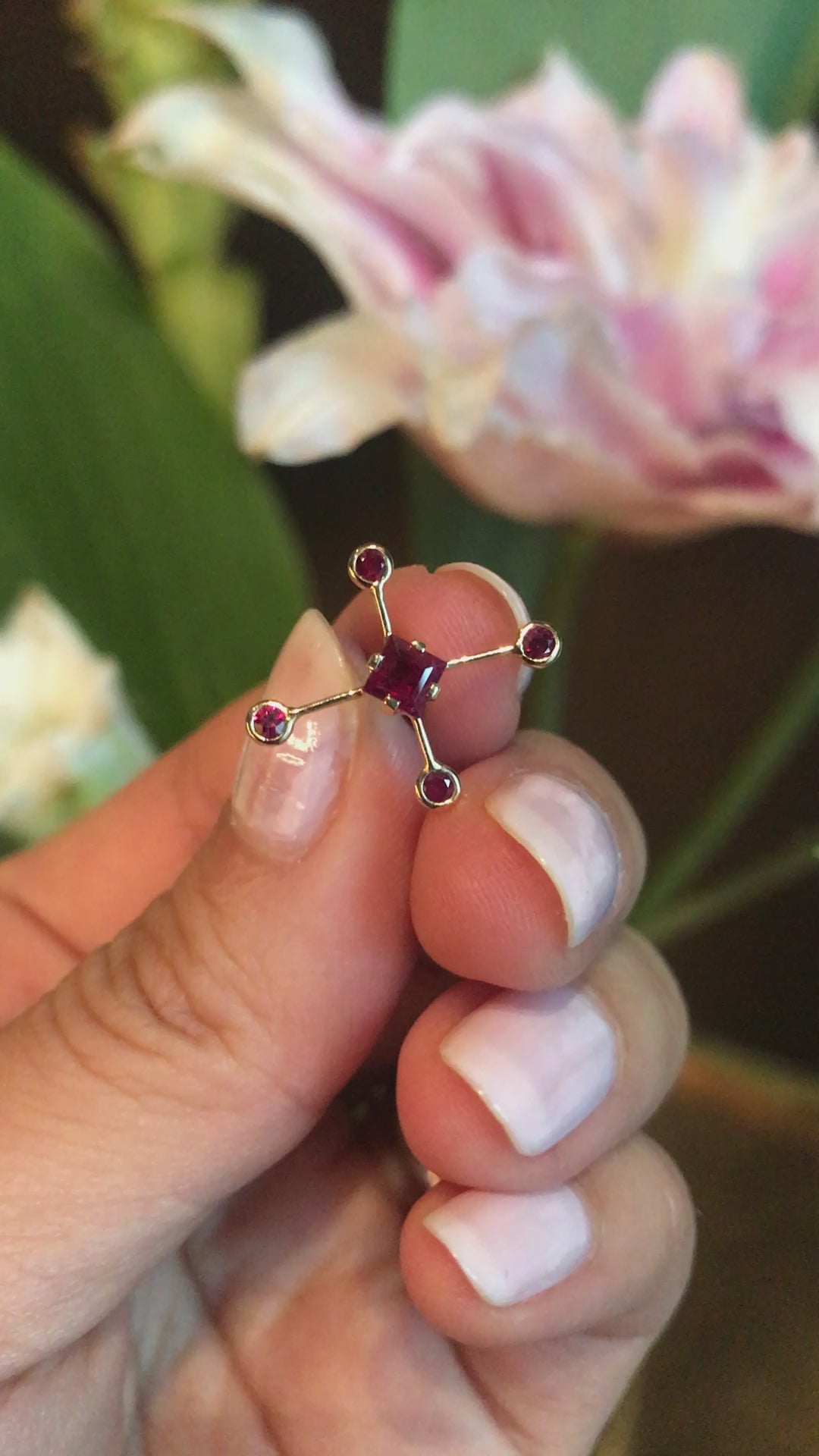 Ruby Supernova Earrings