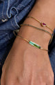 Blue-Green Bicolor Tourmaline Bar Bangle