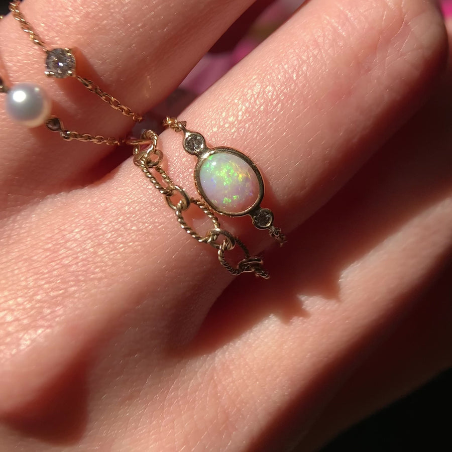 Opal & Diamond EOS Chain Ring