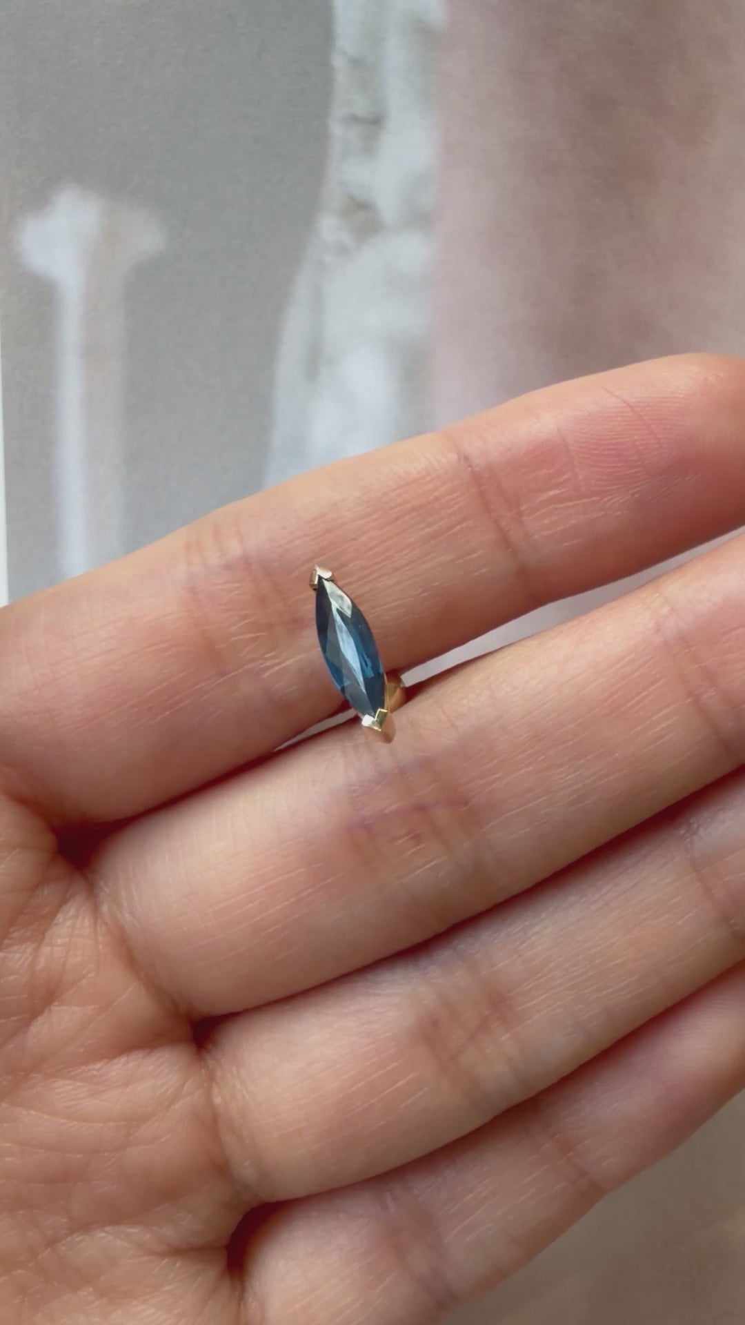 Indicolite Marquise Stud