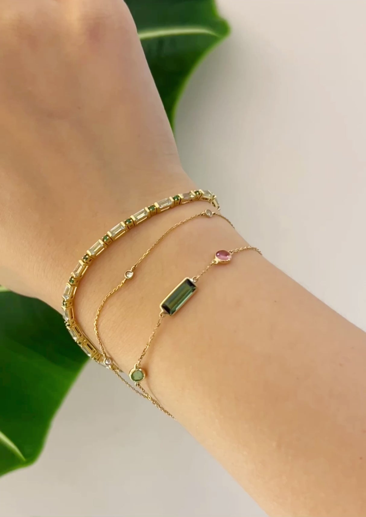 Green Tourmaline Candy Bracelet