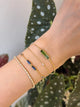 Long Sapphire Duo Bracelet 18K gold stackable design