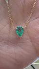 Emerald Pear Dot Necklace