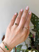 Color Change Watermelon Tourmaline Petite Circle Diamond Ring