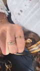 Unique colored Diamond Supreme Chain Ring 18k gold Stackable ring